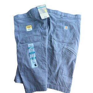 NWT Carhartt Rugged Flex Relax Fit Canvas Stretch Work Short Mens 54x10 Grey